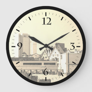 Reloj Redondo Grande Vintage Alemania Frankfurt Iglesia de San Nicolás