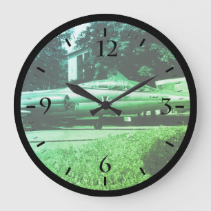 Reloj Redondo Grande Vintage Alemania Múnich Museo Deutsch starfighter