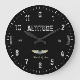 Reloj Redondo Grande Vintage Altimeter