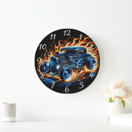 Reloj Redondo Grande Vintage barra caliente corriendo por una vía feroz