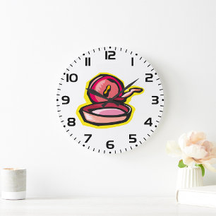 Reloj Redondo Grande Vintage Cast Iron Griddle Retro Cocina Art