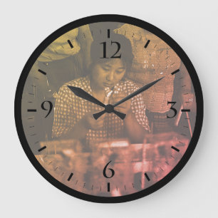 Reloj Redondo Grande Vintage China Guilin muñeca coloreada con pasta de
