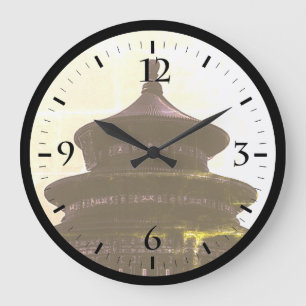 Reloj Redondo Grande Vintage China Pekin Templo del cielo grande reloj