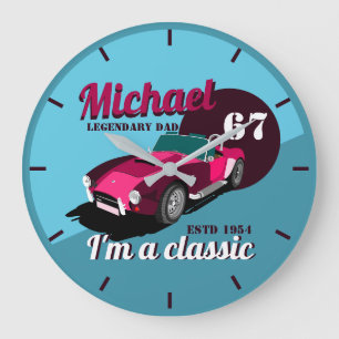 Reloj Redondo Grande Vintage clásico antiguo coche legendario nombre pa