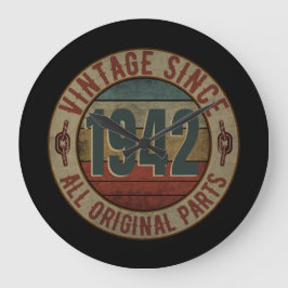 RELOJ REDONDO GRANDE VINTAGE DESDE 1942 TODAS LAS PARTES ORIGINALES