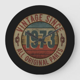 RELOJ REDONDO GRANDE VINTAGE DESDE 1973 TODAS LAS PARTES ORIGINALES