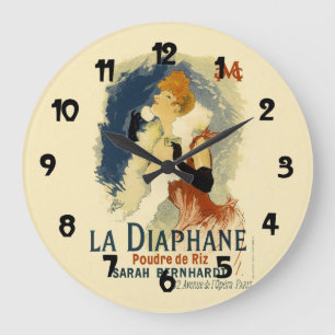 Reloj Redondo Grande Vintage Diaphane Poster Art