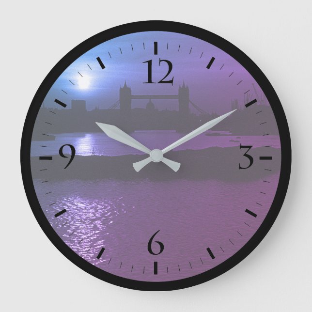 Reloj Redondo Grande Vintage England London Sunset (Anverso)