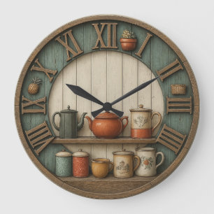 Reloj Redondo Grande Vintage farmhouse kitchen rustic country style
