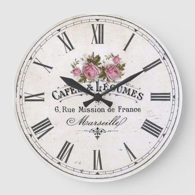 Reloj Redondo Grande Vintage francés (Anverso)