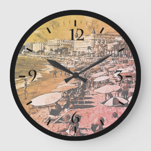 Reloj Redondo Grande Vintage Francia Cannes la playa Dart Board Wham-O 