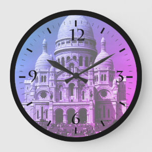 Reloj Redondo Grande Vintage Francia París Basílica del Sagrado Corazón