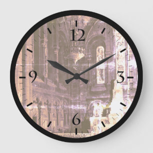 Reloj Redondo Grande Vintage Francia París sacre Coeur capilla virgen W