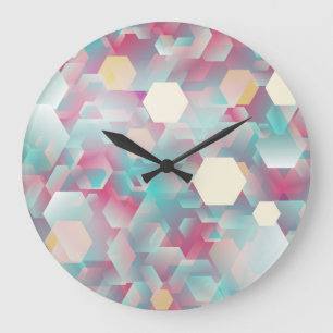 Reloj Redondo Grande Vintage Glittering Confetti Background.