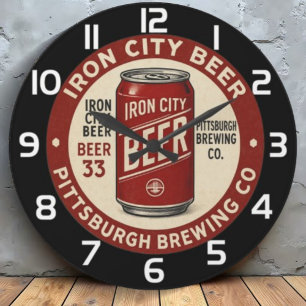 Reloj Redondo Grande Vintage Iron City Pittsburgh Brewing beer