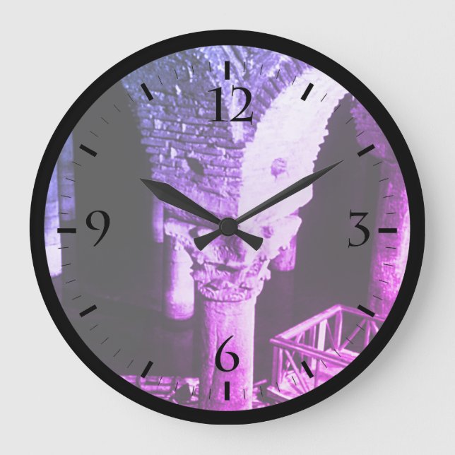 Reloj Redondo Grande Vintage Istanbul Underground Cistern Basilica Larg (Anverso)