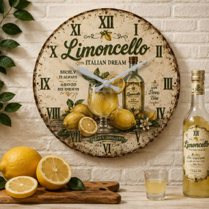 Reloj Redondo Grande Vintage Limoncello Italian Dream