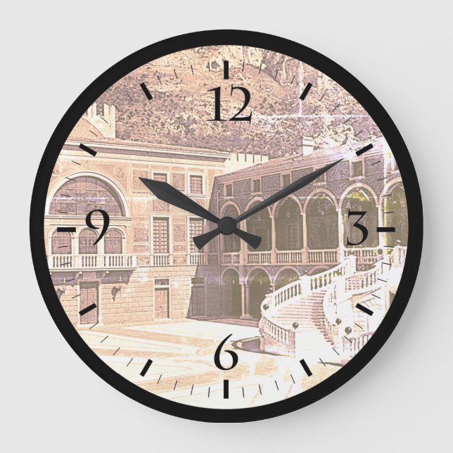 Reloj Redondo Grande Vintage Principado de Mónaco (Anverso)