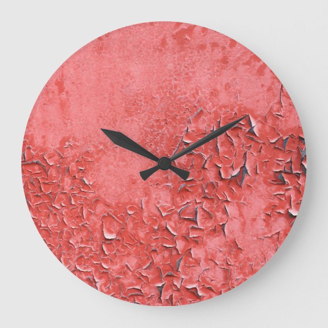 Reloj Redondo Grande Vintage Rusty Iron Wall Textura (Anverso)