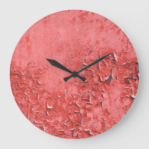 Reloj Redondo Grande Vintage Rusty Iron Wall Textura