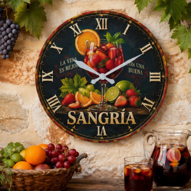Reloj Redondo Grande Vintage Sangria  (Subido por el creador)