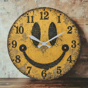 Reloj Redondo Grande Vintage Smiley Face