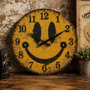 Reloj Redondo Grande Vintage Smiley Face