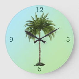Reloj Redondo Grande Vintage Tropical Elegante Verde
