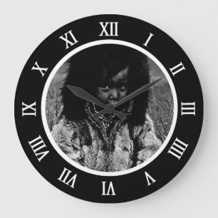 Reloj Redondo Grande Vintage USA Alaska eskimo chico Mouse Pad anillo d