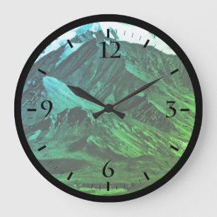 Reloj Redondo Grande Vintage USA Alaska Mt Mckinley Parque nacional Wat