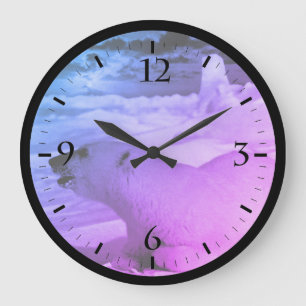 Reloj Redondo Grande Vintage USA Alaska oso polar Funda-Mate iPhone Cas