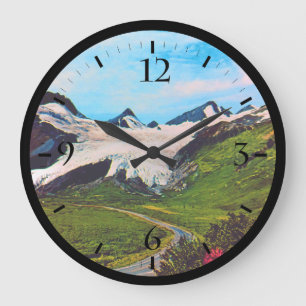 Reloj Redondo Grande Vintage USA Alaska Worthington verano glaciar