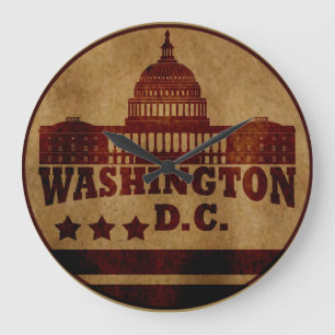 Reloj Redondo Grande Vintage Washington DC
