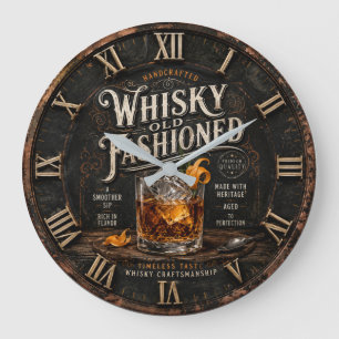 Reloj Redondo Grande Vintage Whiskey 