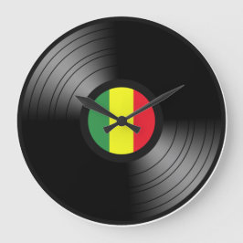 Reloj Redondo Grande Vinyl reggae