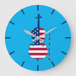 Reloj Redondo Grande Violín americano