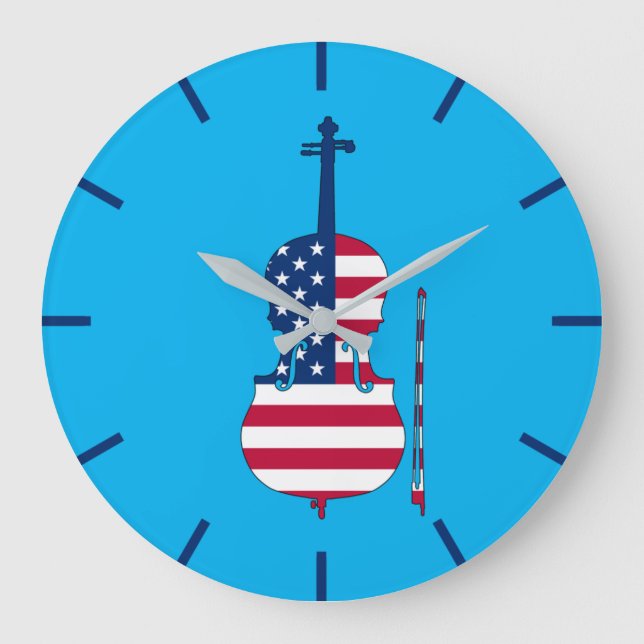 Reloj Redondo Grande Violín americano (Anverso)