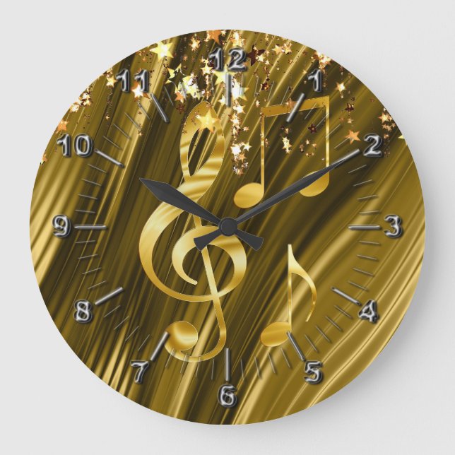 Reloj Redondo Grande Violin key elegant (Anverso)