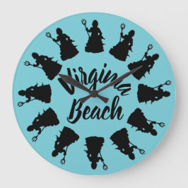 Reloj Redondo Grande Virginia Beach, VA Estatua Neptuna Ocean Nautical