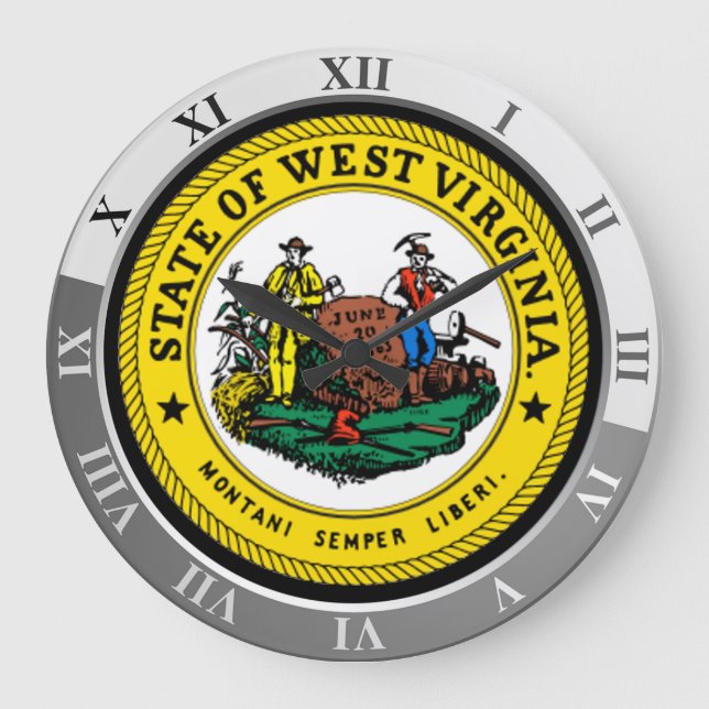 Reloj Redondo Grande Virginia Occidental (Anverso)