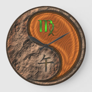Reloj Redondo Grande Virgo & Caballo de Madera