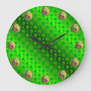 Reloj Redondo Grande Virgo & Cabra de Metal