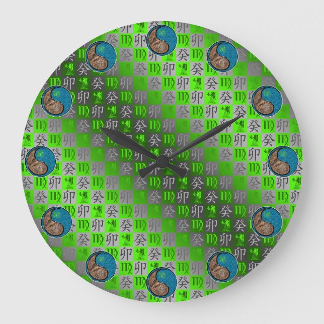 Reloj Redondo Grande Virgo & Conejo de Agua (Anverso)