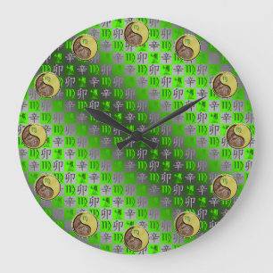 Reloj Redondo Grande Virgo & Conejo de Metal