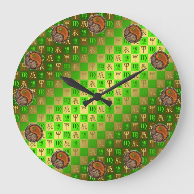 Reloj Redondo Grande Virgo & Dragón de Madera (Anverso)