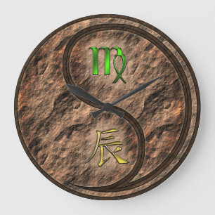 Reloj Redondo Grande Virgo & Dragón de Tierra