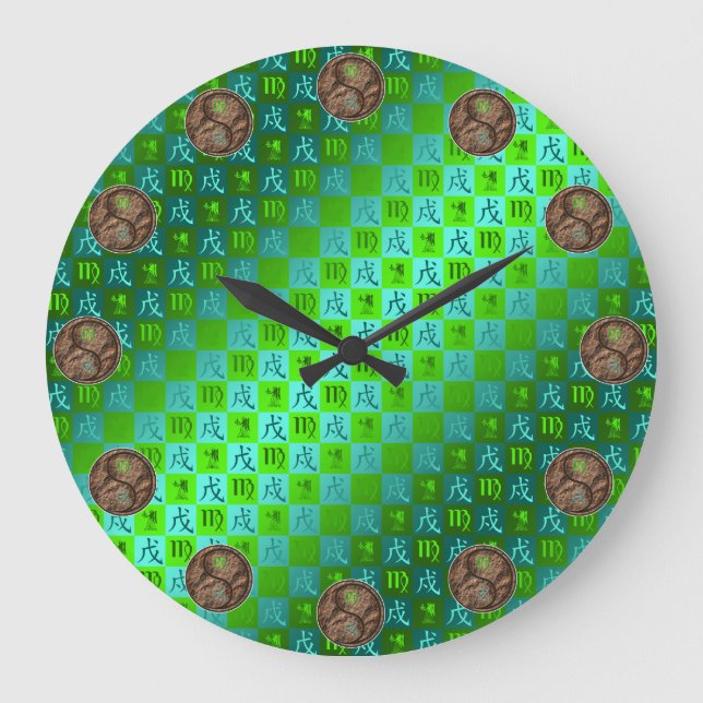 Reloj Redondo Grande Virgo & Perro de Tierra (Anverso)