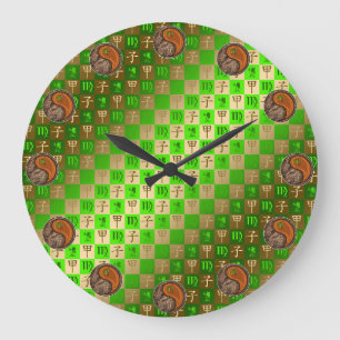 Reloj Redondo Grande Virgo & Rata de Madera