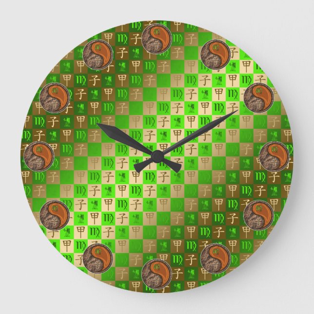 Reloj Redondo Grande Virgo & Rata de Madera (Anverso)