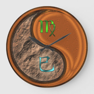 Reloj Redondo Grande Virgo & Serpiente de Madera